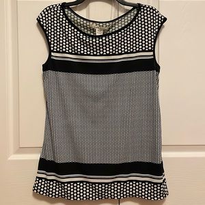 Polka dot sleeveless blouse